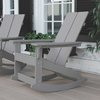 Flash Furniture Gray Modern Poly Resin Adirondack Rocking Chair JJ-C14709-GY-GG